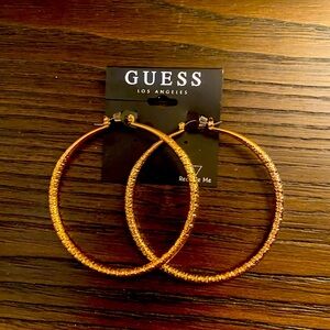 NEW Guess gold hoop earrings